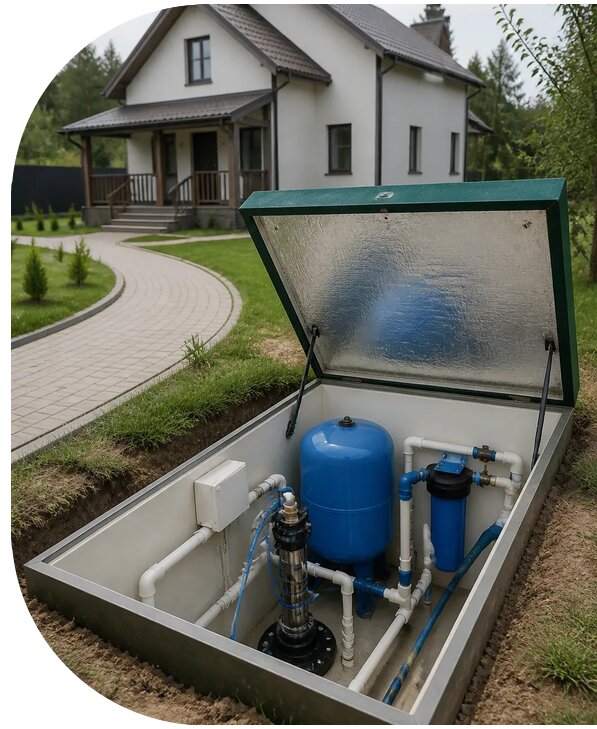 Автономное водоснабжение дома в Тутаеве от 157260 р. | АПаруса-Ттв